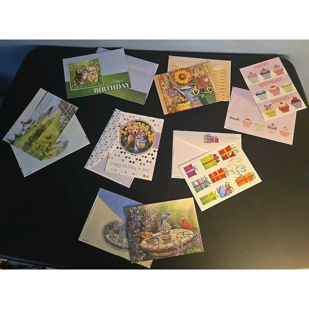 7 Salesian Missions Matching Paper Birthday Cards / Envelopes  6.5
